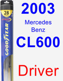 Driver Wiper Blade for 2003 Mercedes-Benz CL600 - Hybrid
