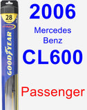 Passenger Wiper Blade for 2006 Mercedes-Benz CL600 - Hybrid