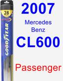Passenger Wiper Blade for 2007 Mercedes-Benz CL600 - Hybrid