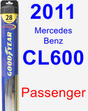 Passenger Wiper Blade for 2011 Mercedes-Benz CL600 - Hybrid