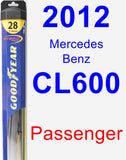 Passenger Wiper Blade for 2012 Mercedes-Benz CL600 - Hybrid