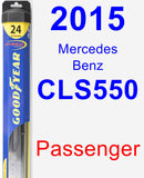 Passenger Wiper Blade for 2015 Mercedes-Benz CLS550 - Hybrid