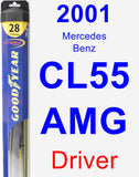 Driver Wiper Blade for 2001 Mercedes-Benz CL55 AMG - Hybrid