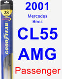 Passenger Wiper Blade for 2001 Mercedes-Benz CL55 AMG - Hybrid