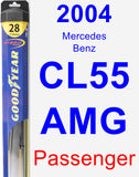 Passenger Wiper Blade for 2004 Mercedes-Benz CL55 AMG - Hybrid