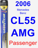 Passenger Wiper Blade for 2006 Mercedes-Benz CL55 AMG - Hybrid