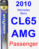 Passenger Wiper Blade for 2010 Mercedes-Benz CL65 AMG - Hybrid
