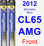 Front Wiper Blade Pack for 2012 Mercedes-Benz CL65 AMG - Hybrid