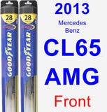 Front Wiper Blade Pack for 2013 Mercedes-Benz CL65 AMG - Hybrid