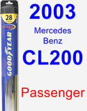 Passenger Wiper Blade for 2003 Mercedes-Benz CL200 - Hybrid