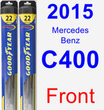 Front Wiper Blade Pack for 2015 Mercedes-Benz C400 - Hybrid