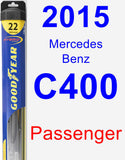 Passenger Wiper Blade for 2015 Mercedes-Benz C400 - Hybrid