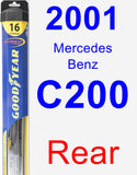 Rear Wiper Blade for 2001 Mercedes-Benz C200 - Hybrid