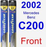 Front Wiper Blade Pack for 2002 Mercedes-Benz C200 - Hybrid