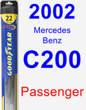 Passenger Wiper Blade for 2002 Mercedes-Benz C200 - Hybrid