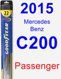 Passenger Wiper Blade for 2015 Mercedes-Benz C200 - Hybrid