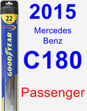 Passenger Wiper Blade for 2015 Mercedes-Benz C180 - Hybrid