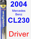 Driver Wiper Blade for 2004 Mercedes-Benz CL230 - Hybrid