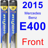 Front Wiper Blade Pack for 2015 Mercedes-Benz E400 - Hybrid