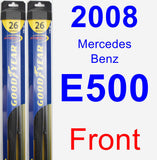 Front Wiper Blade Pack for 2008 Mercedes-Benz E500 - Hybrid