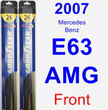 Front Wiper Blade Pack for 2007 Mercedes-Benz E63 AMG - Hybrid