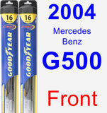 Front Wiper Blade Pack for 2004 Mercedes-Benz G500 - Hybrid