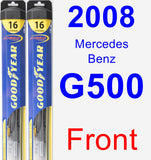 Front Wiper Blade Pack for 2008 Mercedes-Benz G500 - Hybrid