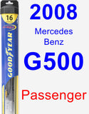 Passenger Wiper Blade for 2008 Mercedes-Benz G500 - Hybrid