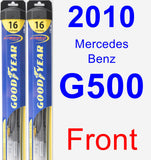 Front Wiper Blade Pack for 2010 Mercedes-Benz G500 - Hybrid