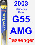 Passenger Wiper Blade for 2003 Mercedes-Benz G55 AMG - Hybrid