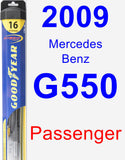 Passenger Wiper Blade for 2009 Mercedes-Benz G550 - Hybrid