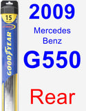 Rear Wiper Blade for 2009 Mercedes-Benz G550 - Hybrid