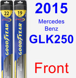 Front Wiper Blade Pack for 2015 Mercedes-Benz GLK250 - Hybrid