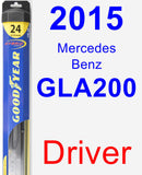 Driver Wiper Blade for 2015 Mercedes-Benz GLA200 - Hybrid