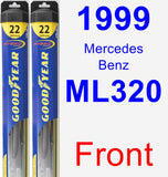 Front Wiper Blade Pack for 1999 Mercedes-Benz ML320 - Hybrid