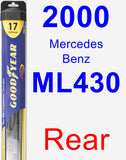 Rear Wiper Blade for 2000 Mercedes-Benz ML430 - Hybrid