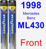 Front Wiper Blade Pack for 1998 Mercedes-Benz ML430 - Hybrid