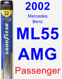 Passenger Wiper Blade for 2002 Mercedes-Benz ML55 AMG - Hybrid