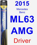 Driver Wiper Blade for 2015 Mercedes-Benz ML63 AMG - Hybrid