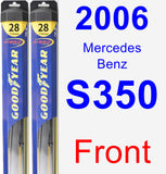 Front Wiper Blade Pack for 2006 Mercedes-Benz S350 - Hybrid