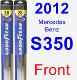 Front Wiper Blade Pack for 2012 Mercedes-Benz S350 - Hybrid