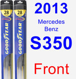 Front Wiper Blade Pack for 2013 Mercedes-Benz S350 - Hybrid