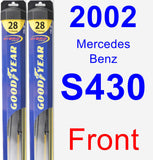 Front Wiper Blade Pack for 2002 Mercedes-Benz S430 - Hybrid