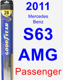 Passenger Wiper Blade for 2011 Mercedes-Benz S63 AMG - Hybrid