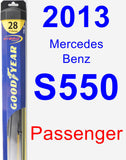 Passenger Wiper Blade for 2013 Mercedes-Benz S550 - Hybrid