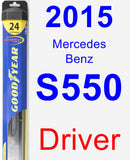 Driver Wiper Blade for 2015 Mercedes-Benz S550 - Hybrid