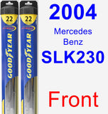 Front Wiper Blade Pack for 2004 Mercedes-Benz SLK230 - Hybrid