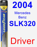 Driver Wiper Blade for 2004 Mercedes-Benz SLK320 - Hybrid