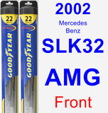 Front Wiper Blade Pack for 2002 Mercedes-Benz SLK32 AMG - Hybrid