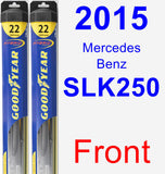 Front Wiper Blade Pack for 2015 Mercedes-Benz SLK250 - Hybrid